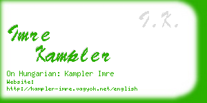 imre kampler business card
